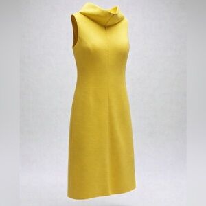Vintage 1960’s Mock Sleeveless Yellow Dress